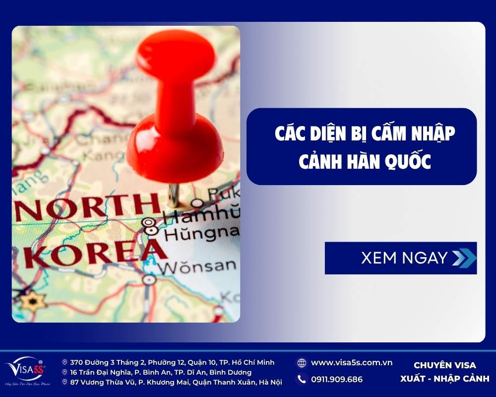 Các diện đối tượng câm nhập cảnh Hàn Quốc