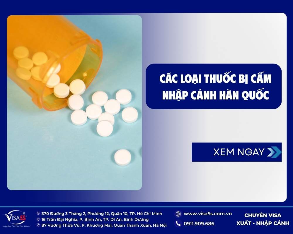 các thành phần thuốc bị cấm nhập cảnh Hàn Quốc như: Opioid như Codeine, Morphine