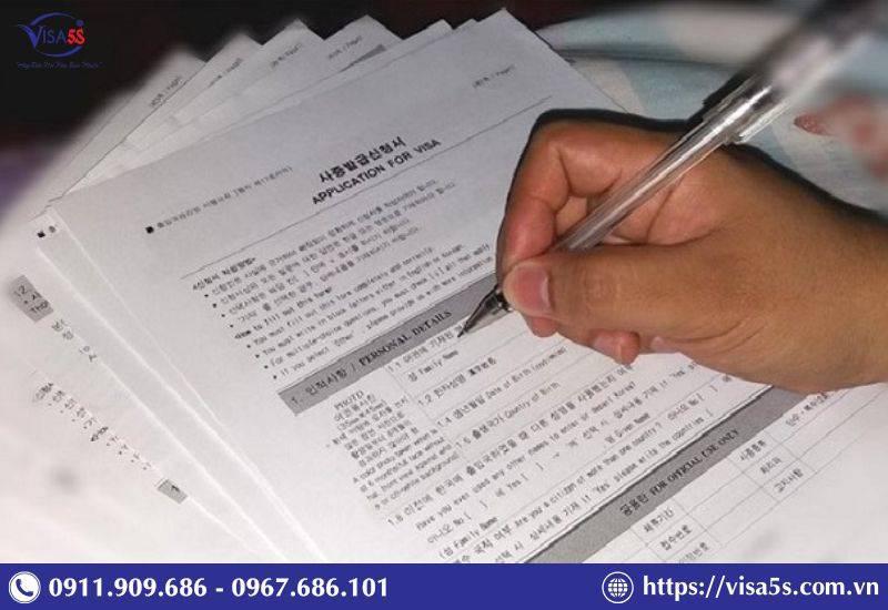 Mẫu đơn xin visa Hàn Quốc