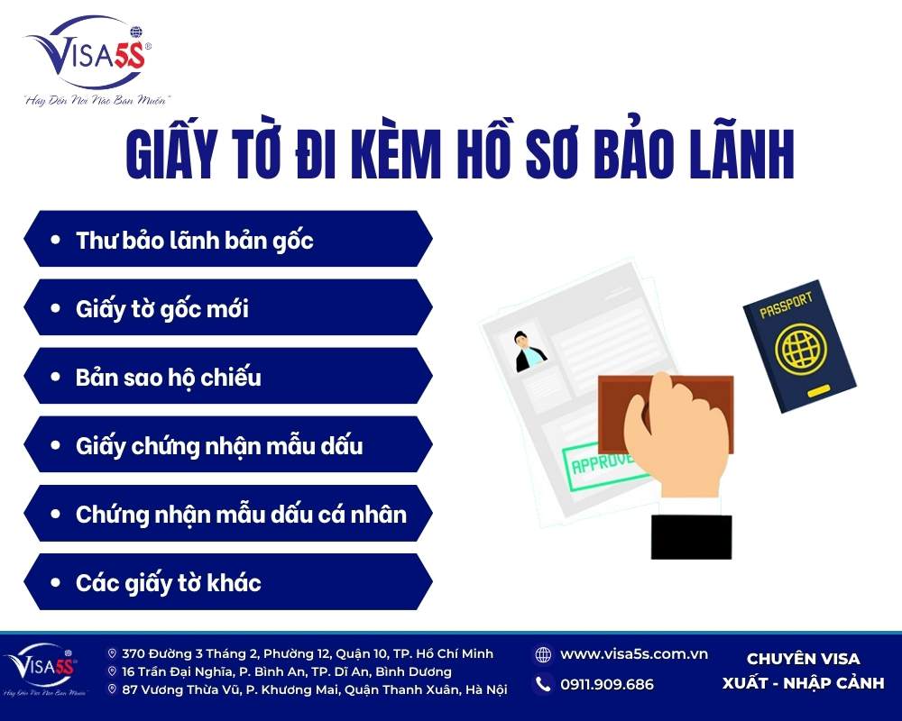 Giấy tờ đi kèm hồ sơ bảo lãnh xin visa Hàn Quốc