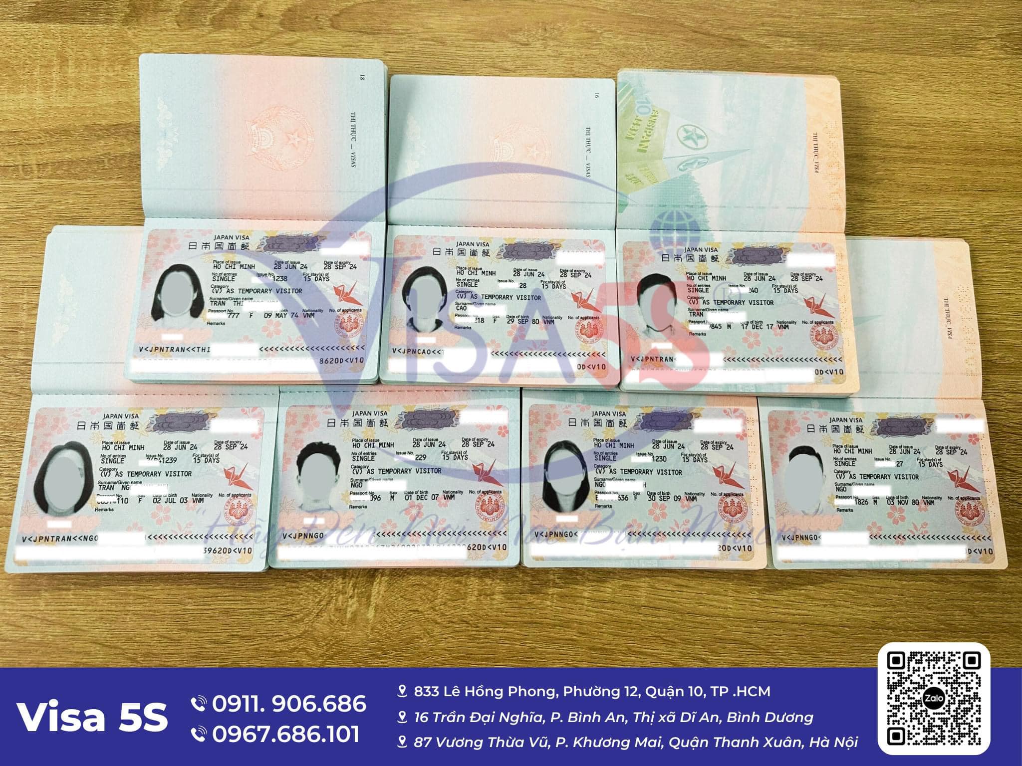 Hình ảnh Visa Nhật Bản mà Visa5S đã làm