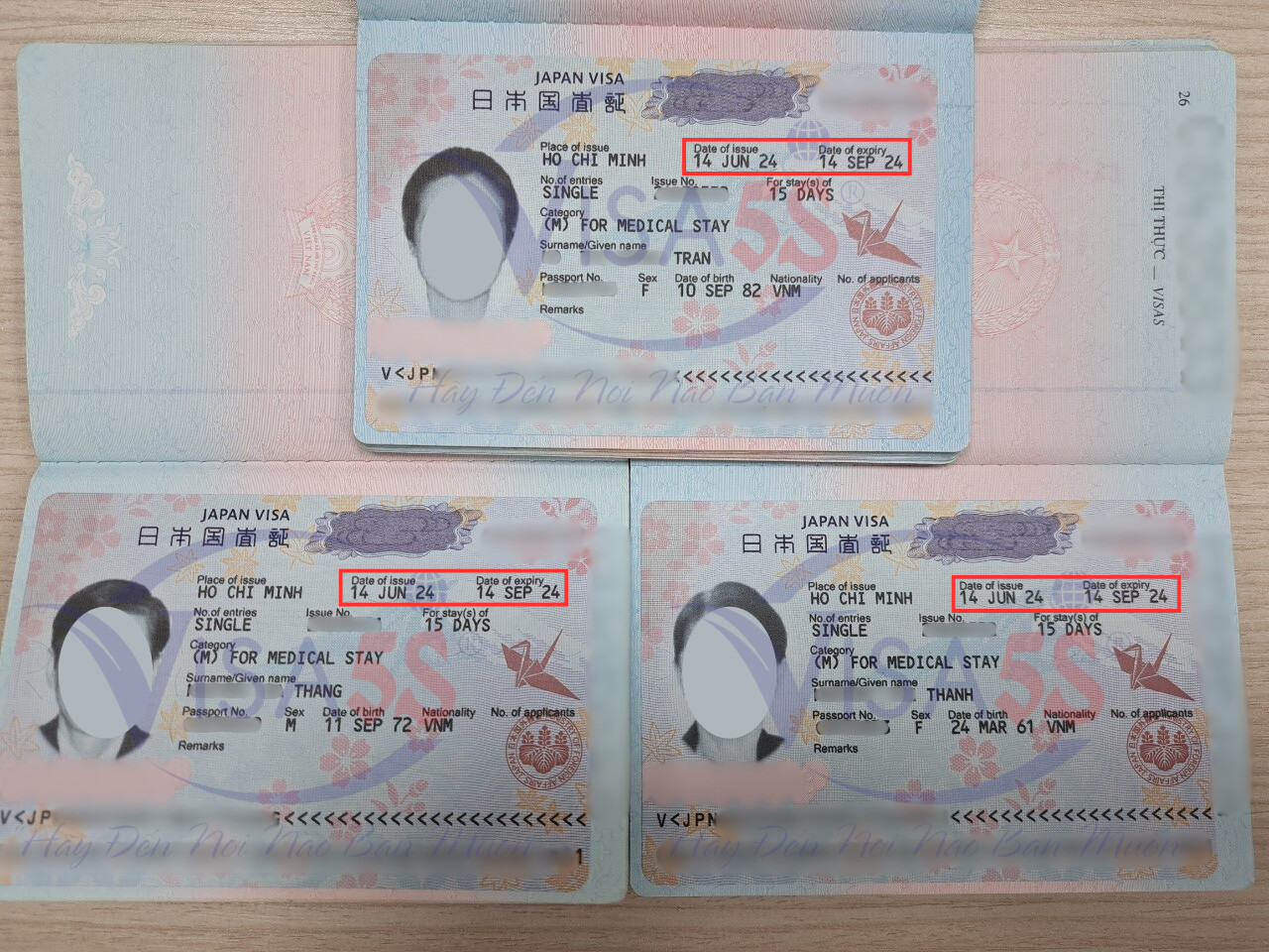 Hình ảnh Visa Nhật Bản mà Visa5S đã làm