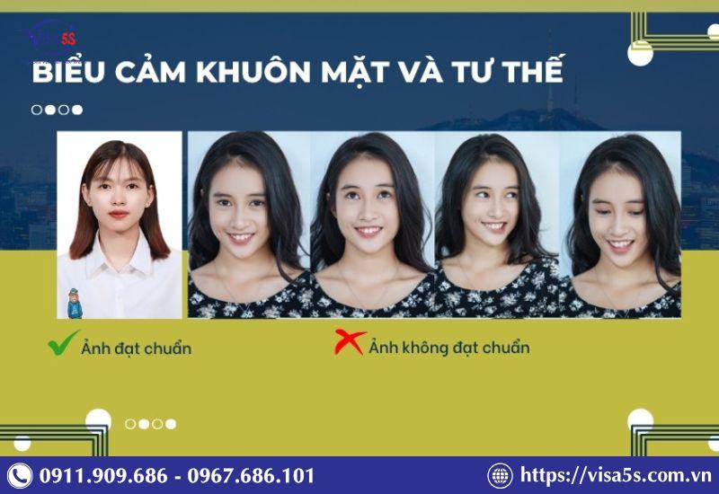 Ảnh visa Hàn Quốc: Quy định & Tiêu chuẩn mới nhất 11 Biểu cảm khuôn mặt chuẩn khi chụp ảnh visa