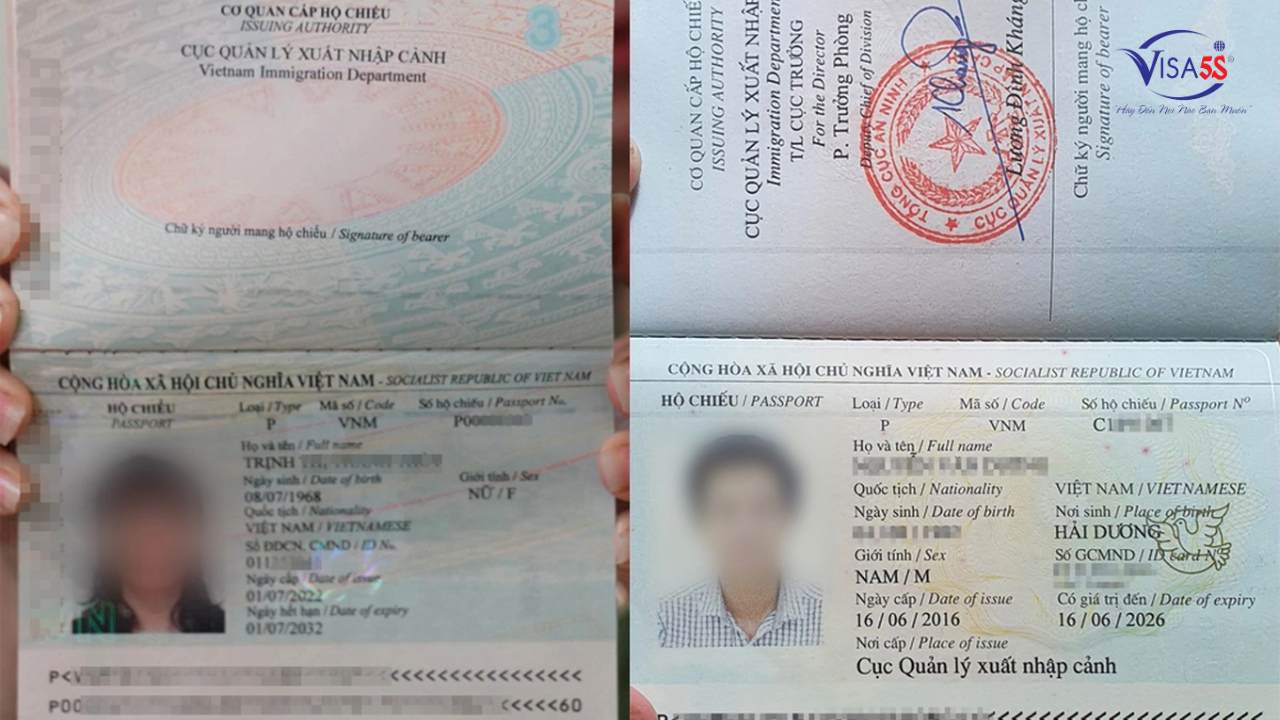 mau ho chieu moi va cu