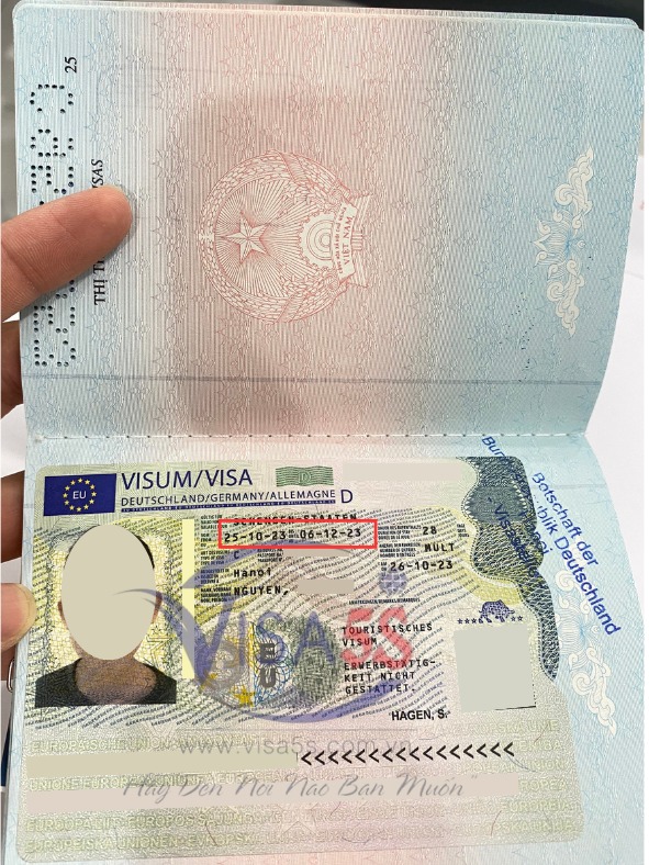 Hình ảnh Visa Hà Lan mà Visa5s đã làm cho khách hàng