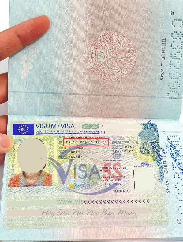 Hình ảnh Visa Hà Lan mà Visa5s đã làm cho khách hàng