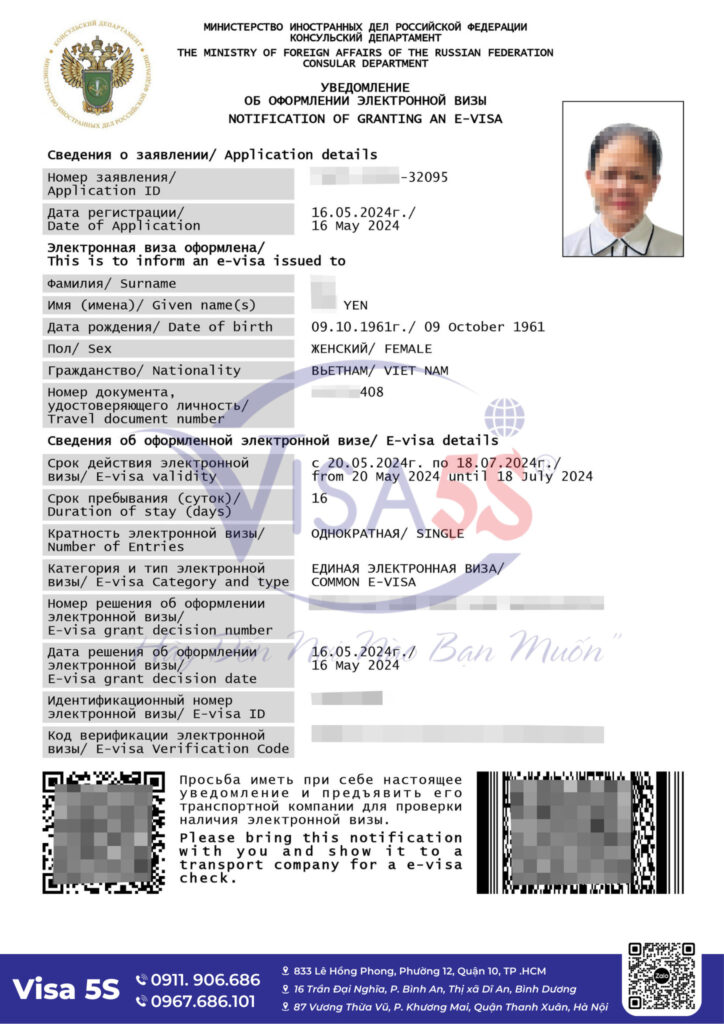 Các Loại Visa Du Lịch Nga