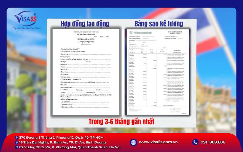 Chứng minh tài chính rõ ràng khi xin visa công tác thái lan.