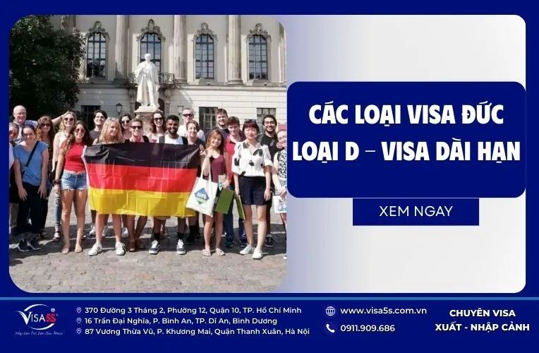 Các loại visa Đức loại D- Visa du học Đức
