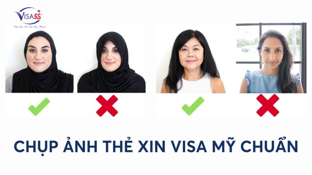 chụp ảnh thẻ xin visa chuẩn về gương mặt và trang Phục