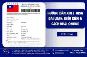 Hướng dẫn xin E-visa Đài Loan: Điều kiện & Cách khai Online