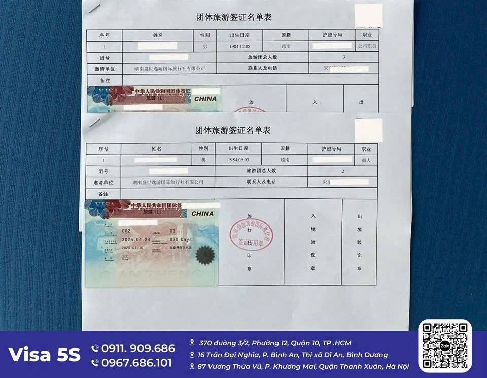 Đặc điểm của visa đoàn Trung Quốc