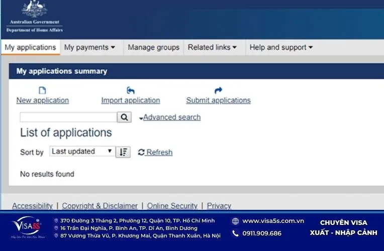 Bắt đầu xin visa Úc online