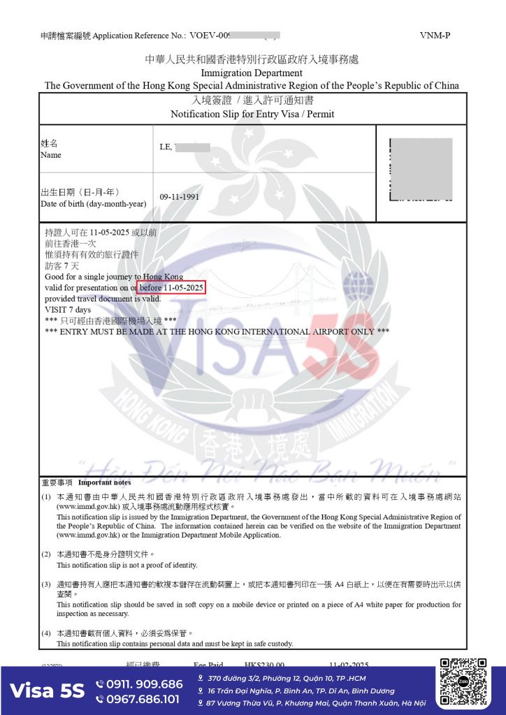 e Visa Hong Kong Là Gì?
