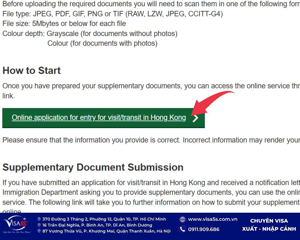 Hướng dẫn chi tiết xin visa du lịch Hong Kong trực tuyến.