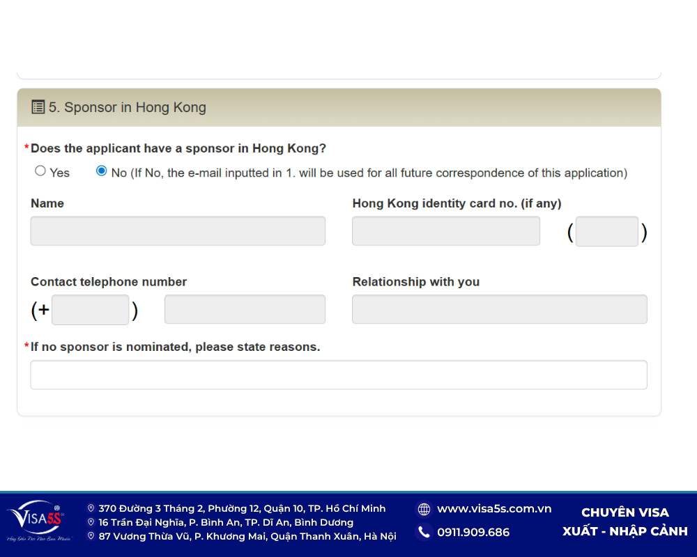 Xác thực thông tin về người bảo lãnh 