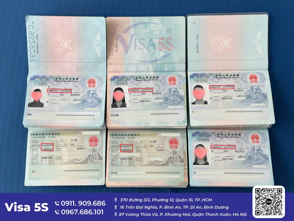Các loại visa Trung Quốc phổ biến