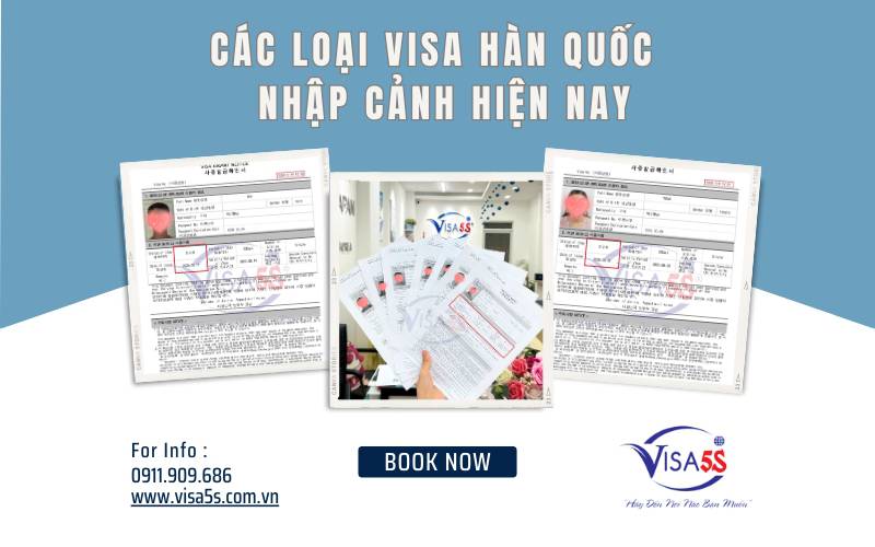 Các loại visa Hàn Quốc phổ biến Hiện nay