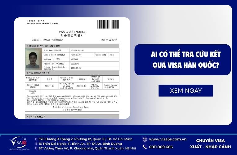 Ai có thể tra cứu kết quả visa Hàn Quốc?