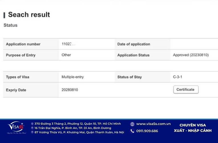 Trang kết quả tìm kiếm Visa Hàn Quốc