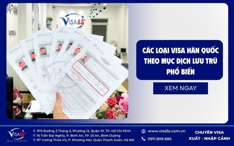Các loại visa Hàn Quốc phổ biến hiện nay