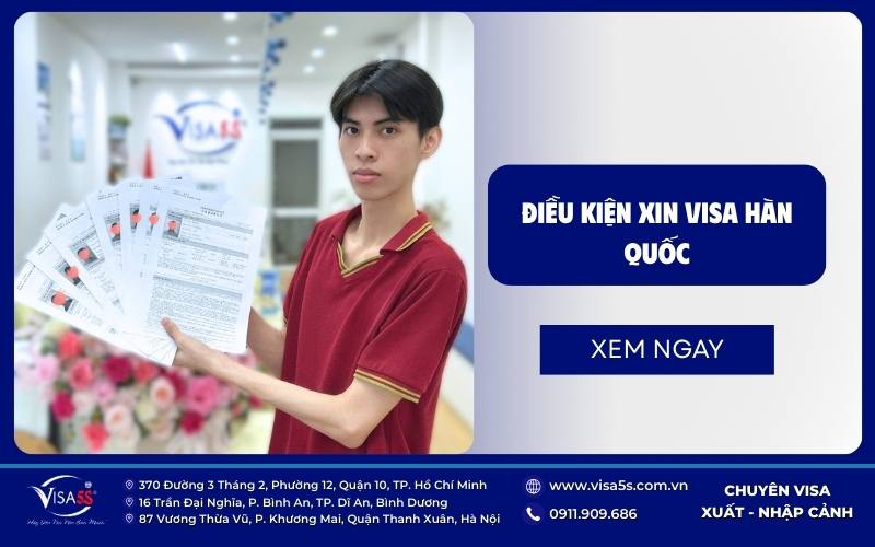Một số điều kiện xin visa du lịch Hàn Quốc tự túc