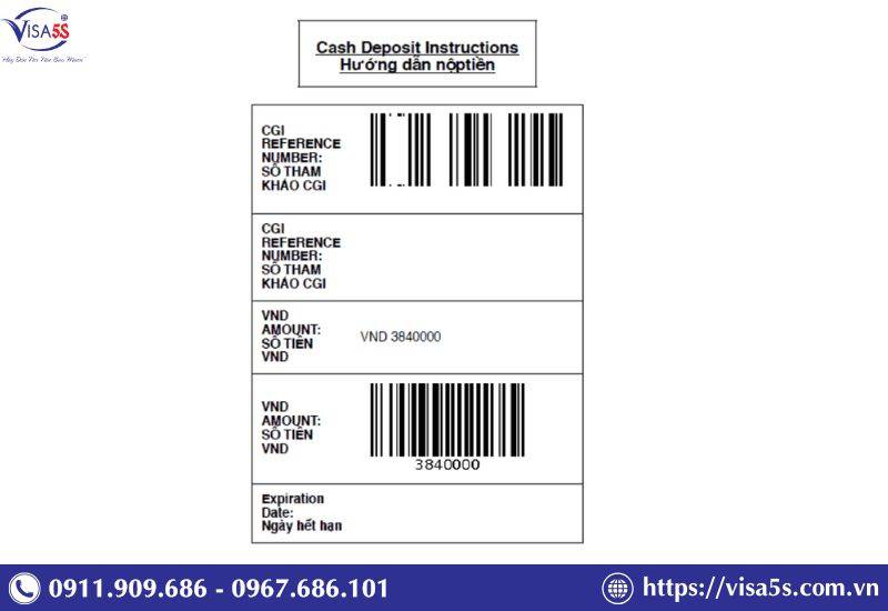 Thanh toán lệ phí visa Mỹ