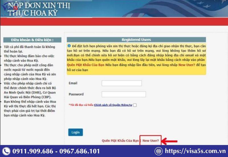 Điền thông tin đăng ký tài khoản và nhấn Submit