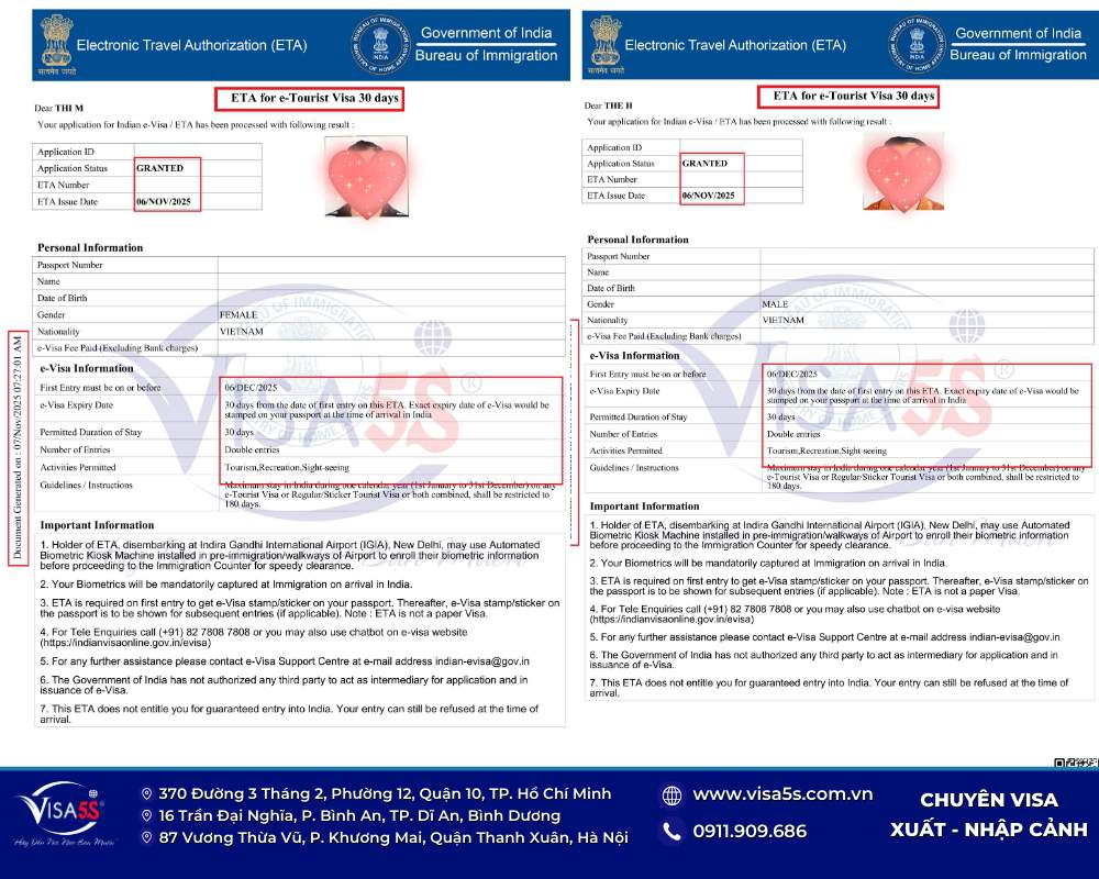Dịch vụ visa Ấn Độ Trọn Gói tại TPHCM nhanh chóng - Tỷ Lệ Đậu 99% 6 Visa5s - tư vấn cho khách hàng dịch vụ làm visa Ấn Độ nhanh chóng.
