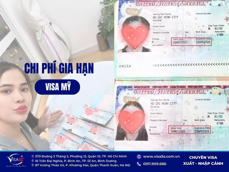 Bảng lệ phí từng loại visa mỹ 