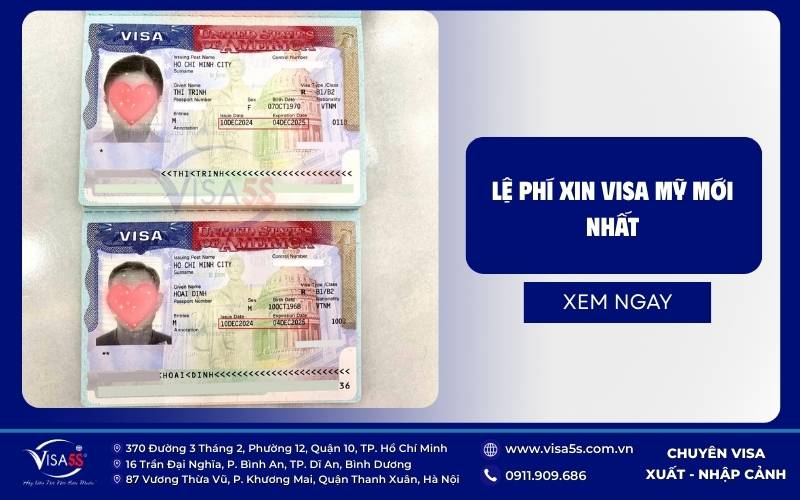 Tổng hợp lệ phí xin visa Mỹ (MRV Fee) chi tiết