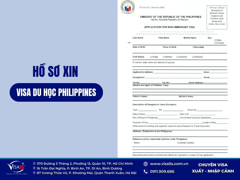 Hồ sơ xin visa học Philippine chi tiết