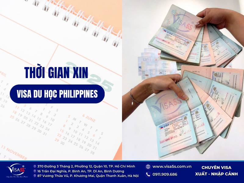 Thời gian xét duyệt xin visa du học Philippines khoảng 5 đến 10 ngày