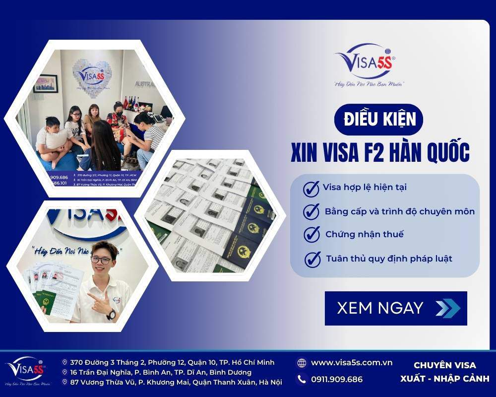 Điều kiện xin visa F2 Hàn Quốc