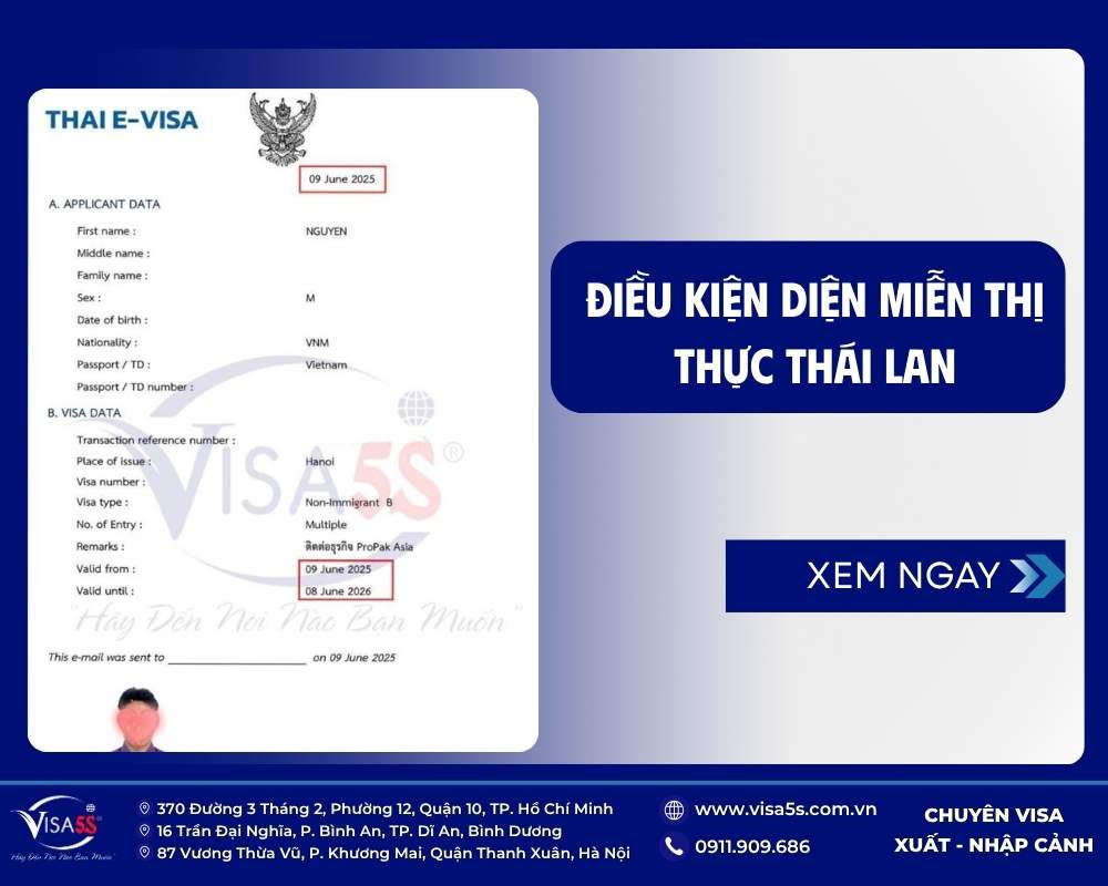 Điều kiện miễn chính sách chung khi nhập cảnh Thái Lan