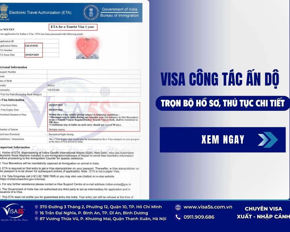 Hồ sơ công tác Ấn Độ cần những gì?