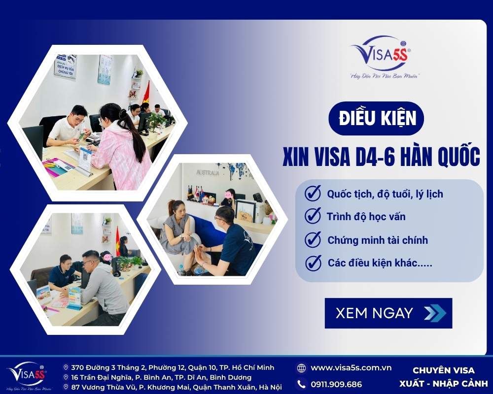 Điều kiện xin Visa du học nghề Hàn Quốc D4-6