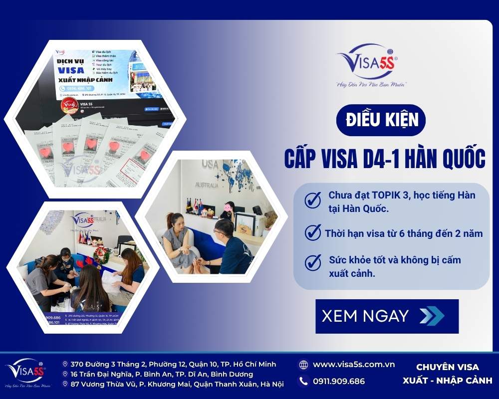 Điều kiện để cấp visa D4-1 Hàn Quốc