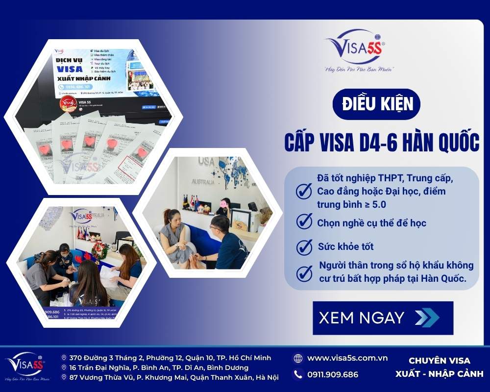 Điều kiện để cấp visa D4-6 Hàn Quốc