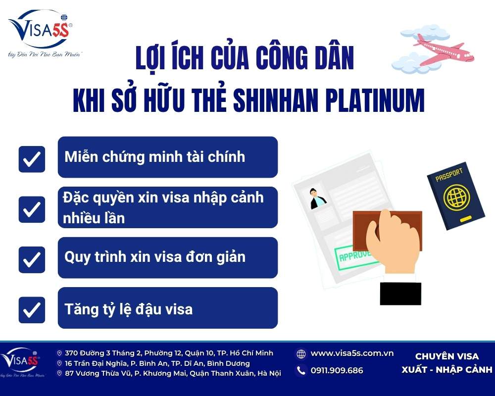 Xin visa Hàn Quốc bằng thẻ Shinhan có tăng tỷ lệ đậu visa không? 6 Sở hữu thẻ Shinhan mang đến rất nhiều lợi ích