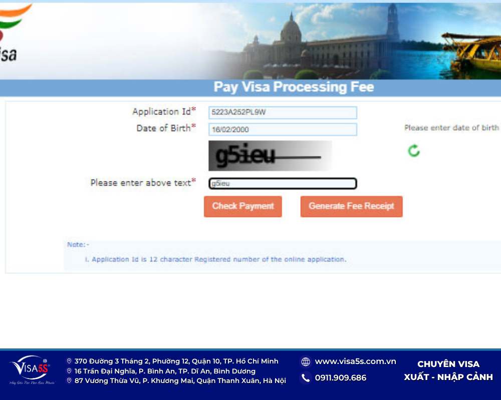 E-visa Ấn Độ 2026: Điều kiện & Cách điền đơn xin visa Ấn Độ online chi tiết 16 Thanh toán online chi phí xin E-visa Ấn Độ