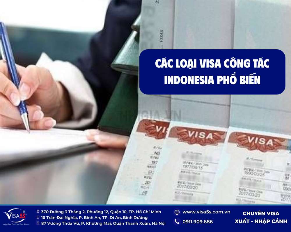 Hướng dẫn xin visa công tác Indonesia chi tiết mới nhất 2026 8 Tổng hợp các loại visa công tác Indonesia phổ biến