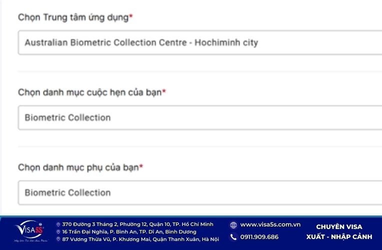 Chọn trung tâm lấy dấu vân tay visa Úc gần nhất