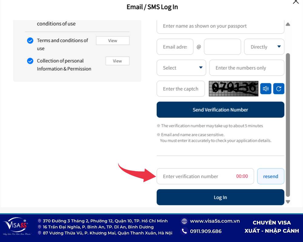 Hướng dẫn đặt lịch hẹn visa Hàn Quốc online chi tiết 2026 21 Nhập mã OTP và chọn xác nhận qua bước tiếp theo.