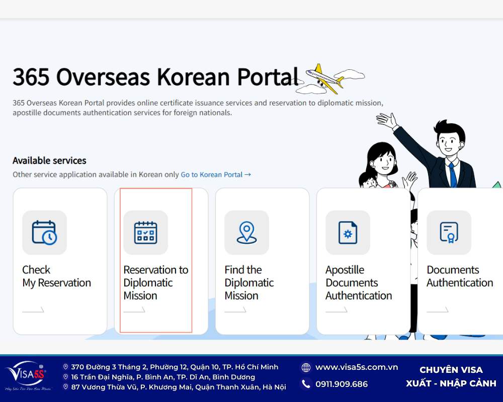 Hướng dẫn đặt lịch hẹn visa Hàn Quốc online chi tiết 2026 18 Truy cập trang web điện tử của Chính phủ Hàn Quốc để đặt lịch hẹn.
