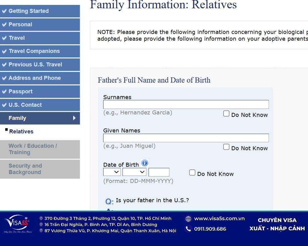 Hướng dẫn điền mẫu đơn xin visa Mỹ DS-160 mới nhất 2026 20 Khai báo về công việc, học tập của bạn vào đơn xin visa Mỹ DS-160 online