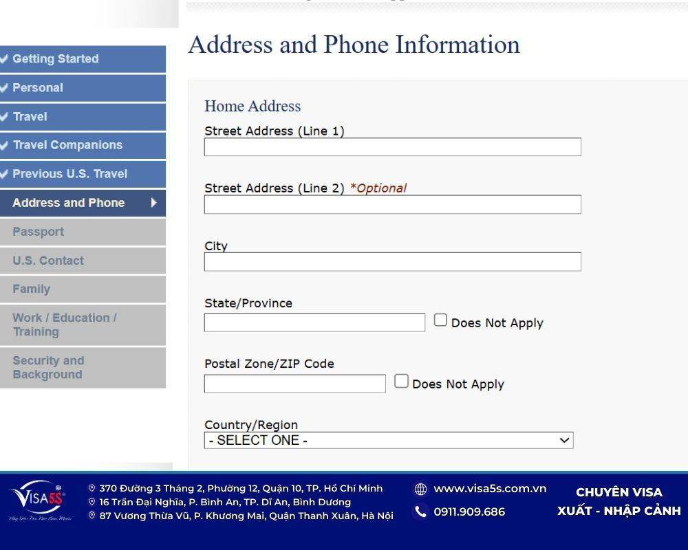 Hướng dẫn điền mẫu đơn xin visa Mỹ DS-160 mới nhất 2026 18 Thông tin về người thân lưu trú tại Mỹ