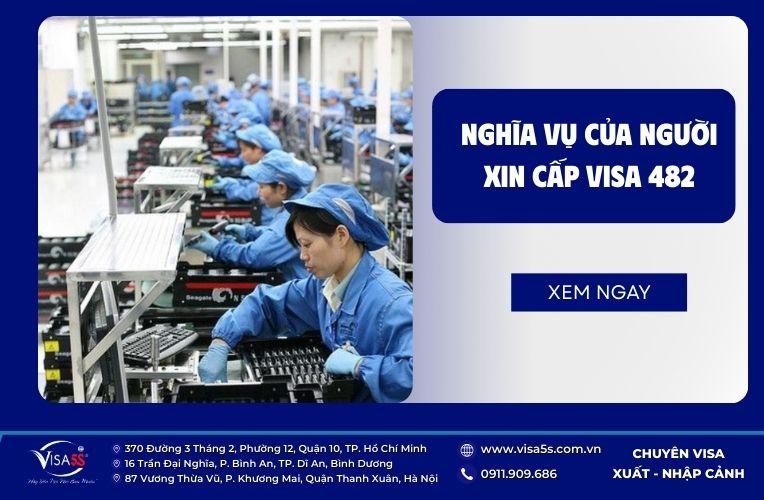 Khi được cấp visa 482 Úc bạn phải thực hiện đúng nghĩa vụ lao động