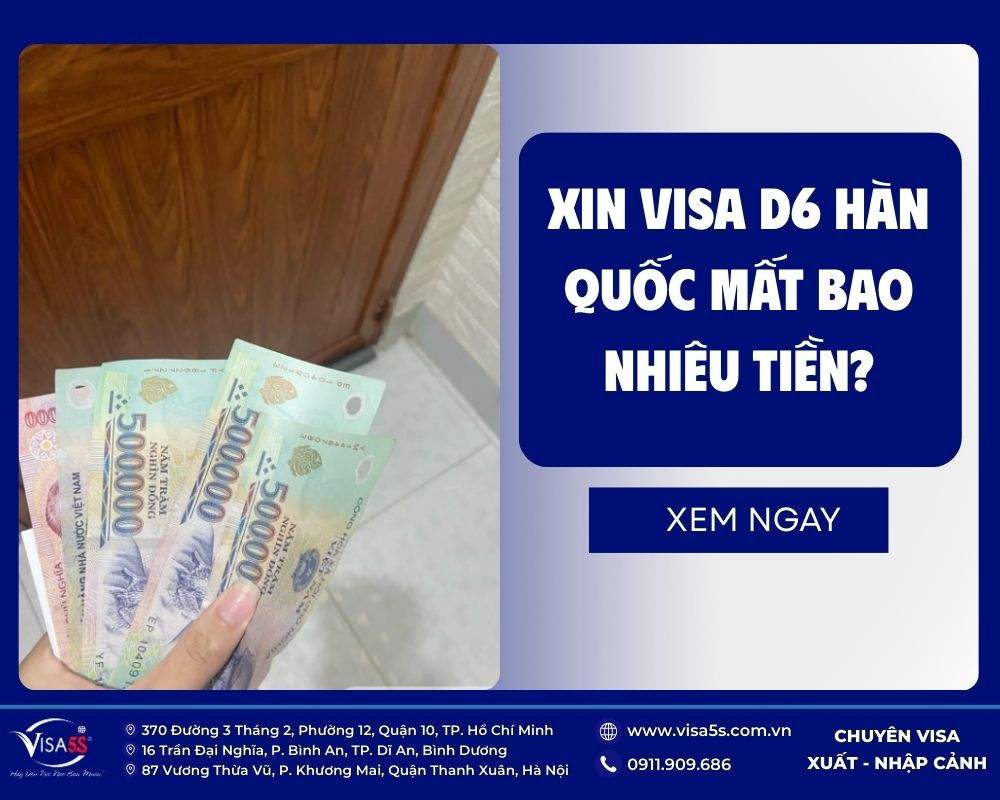 Chi phí xin visa D6 Hàn Quốc bao nhiêu.