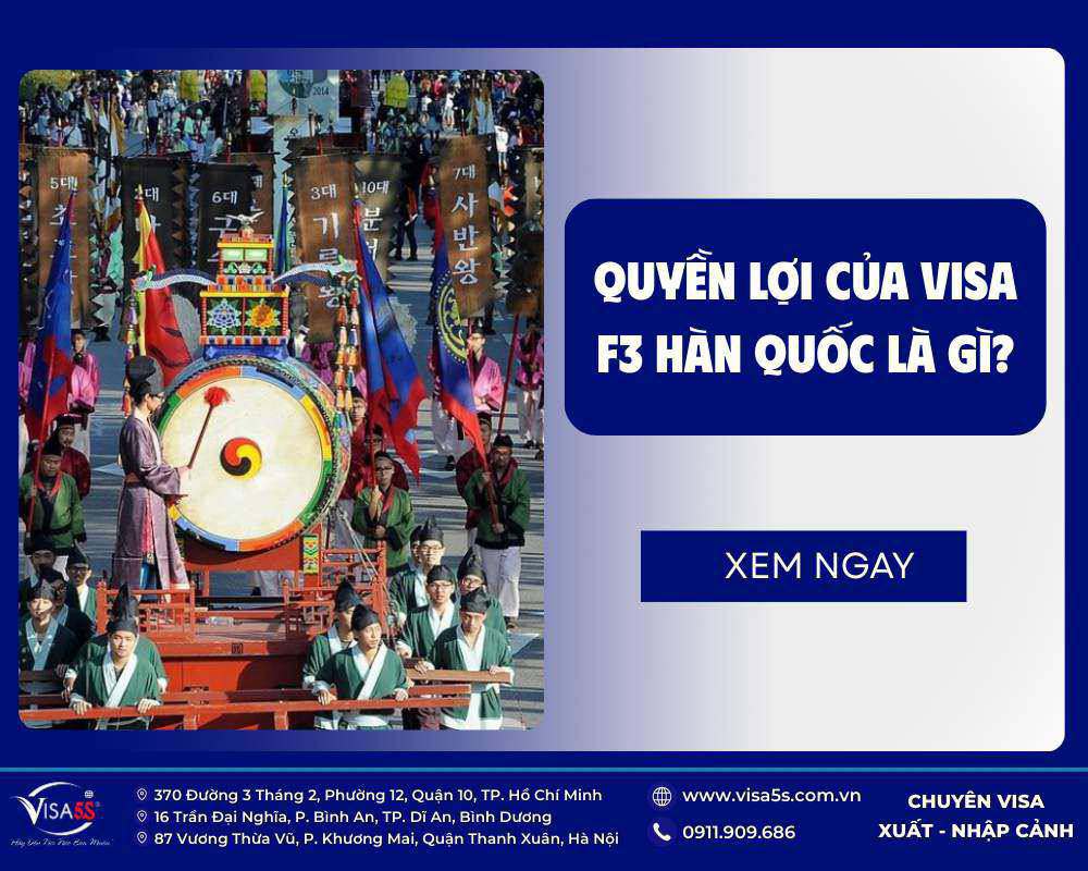 Visa F3 Hàn Quốc là gì? Điều kiện & Thủ tục hồ sơ mới nhất 2026 4 Tất cả quyền lợi được đảm bảo khi bạn sở hữu visa f3 Hàn Quốc